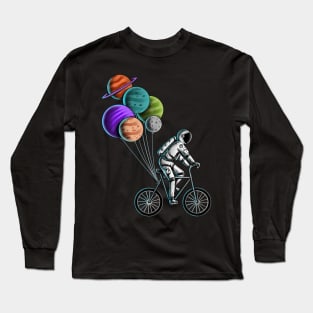 Astronaut Bicycle Long Sleeve T-Shirt